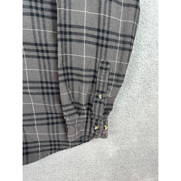 Real Work Wear Ombre Check Plaid Button Down Shirt Mens Size Large Tall - Picture 4 of 14